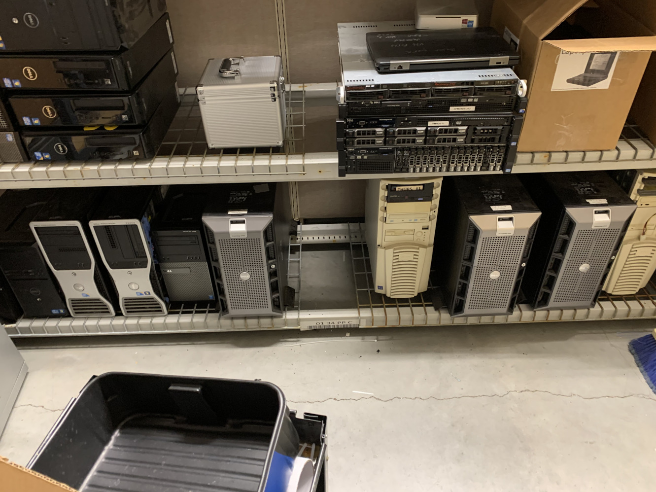 View of all the spare servers