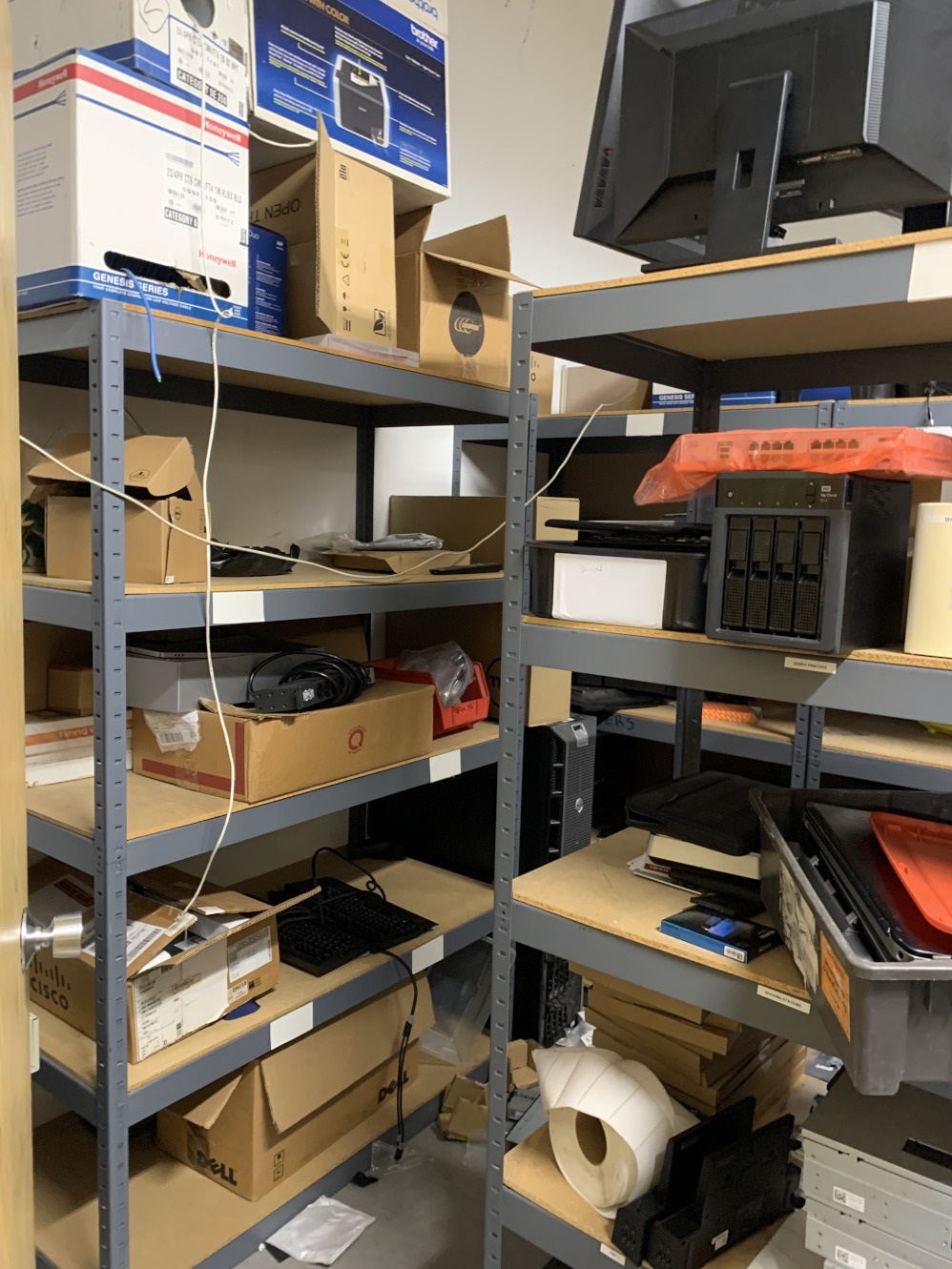 Old picture of the inside of the closet