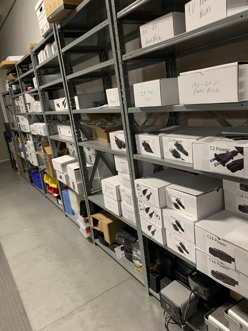 Another view of the outside racks and the boxes with equipment
